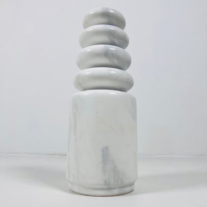 Ringed Candle Stand - Gray