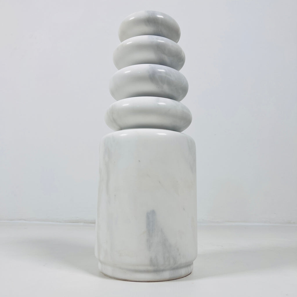 Top Stacked White Candle Stand