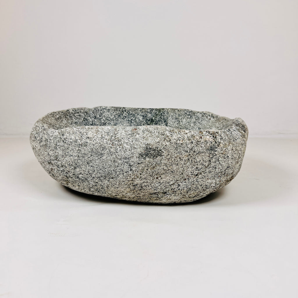 Dark Grey Spotted River Stone Sink