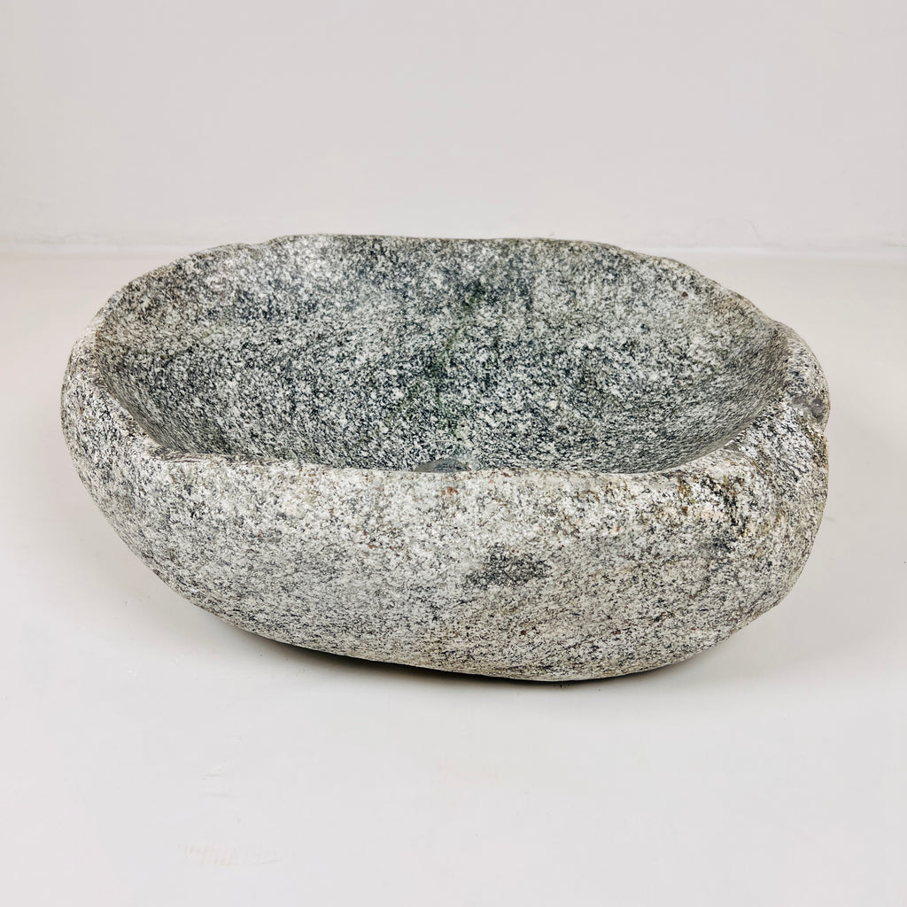 Dark Grey Spotted River Stone Sink