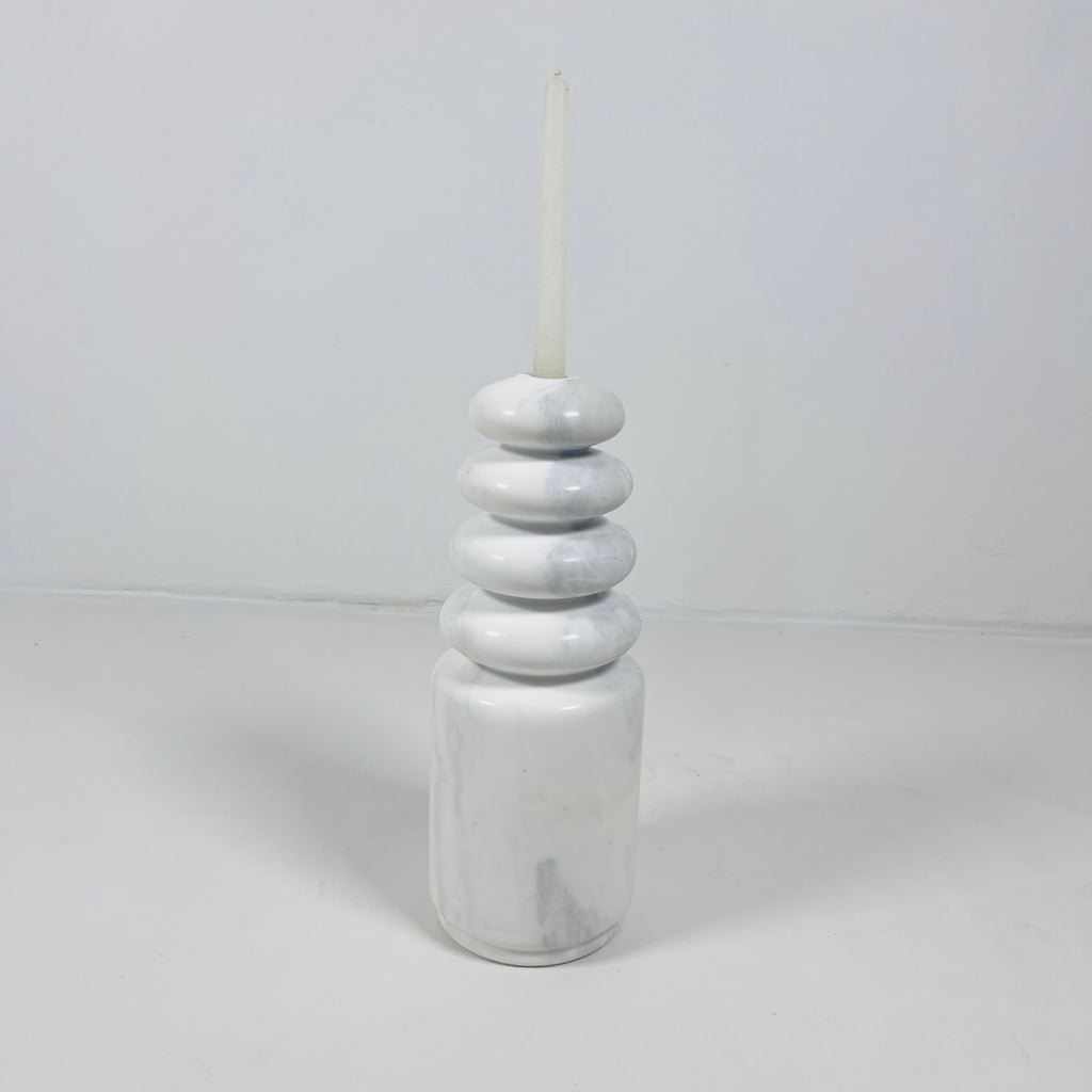 Top Stacked White Candle Stand