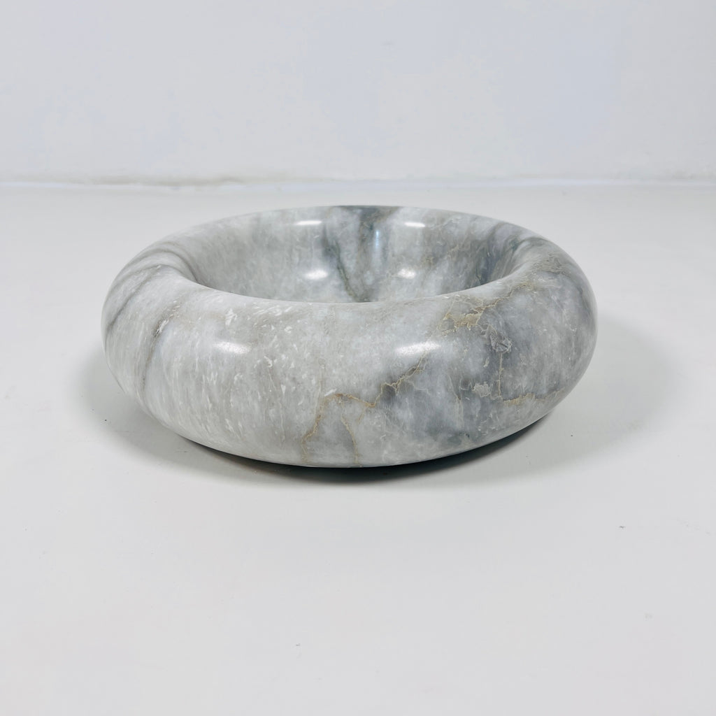 Grey-Streaked Marble Bowl