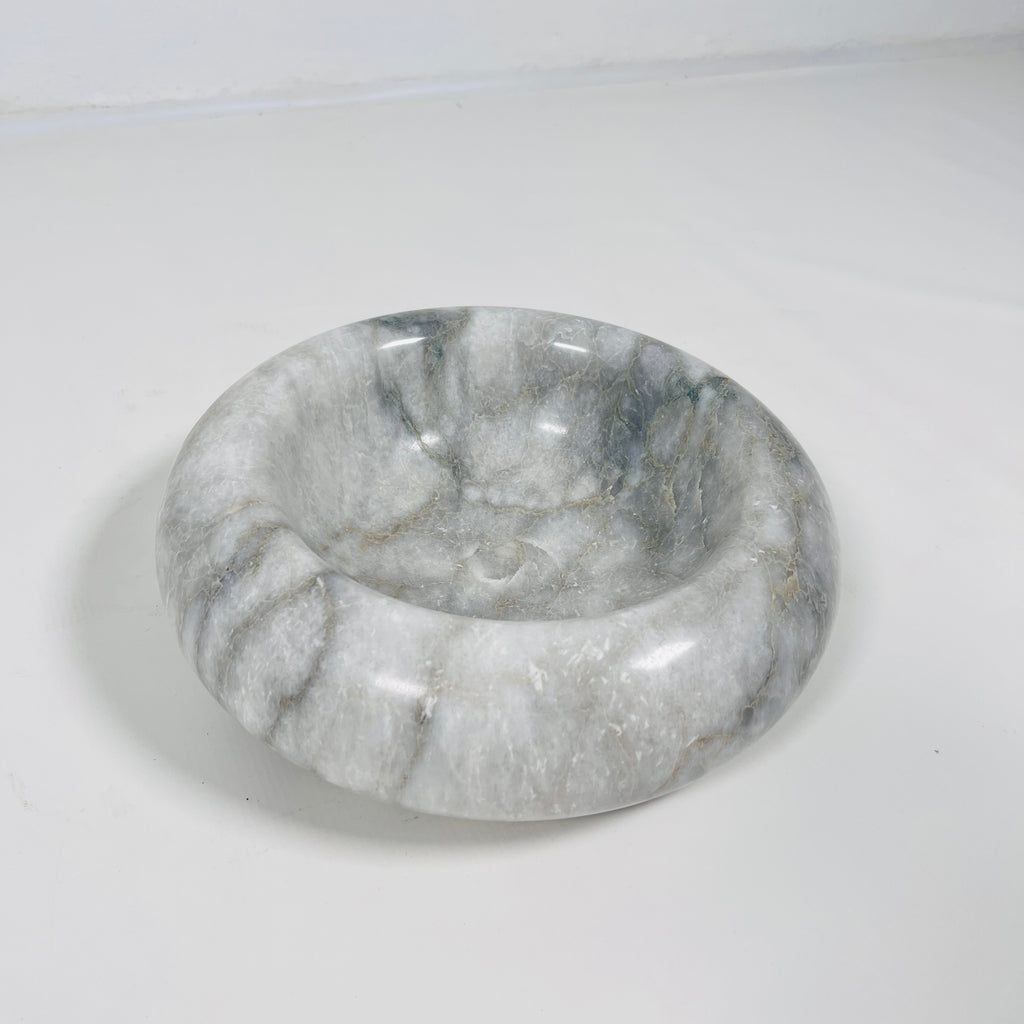 Grey-Streaked Marble Bowl