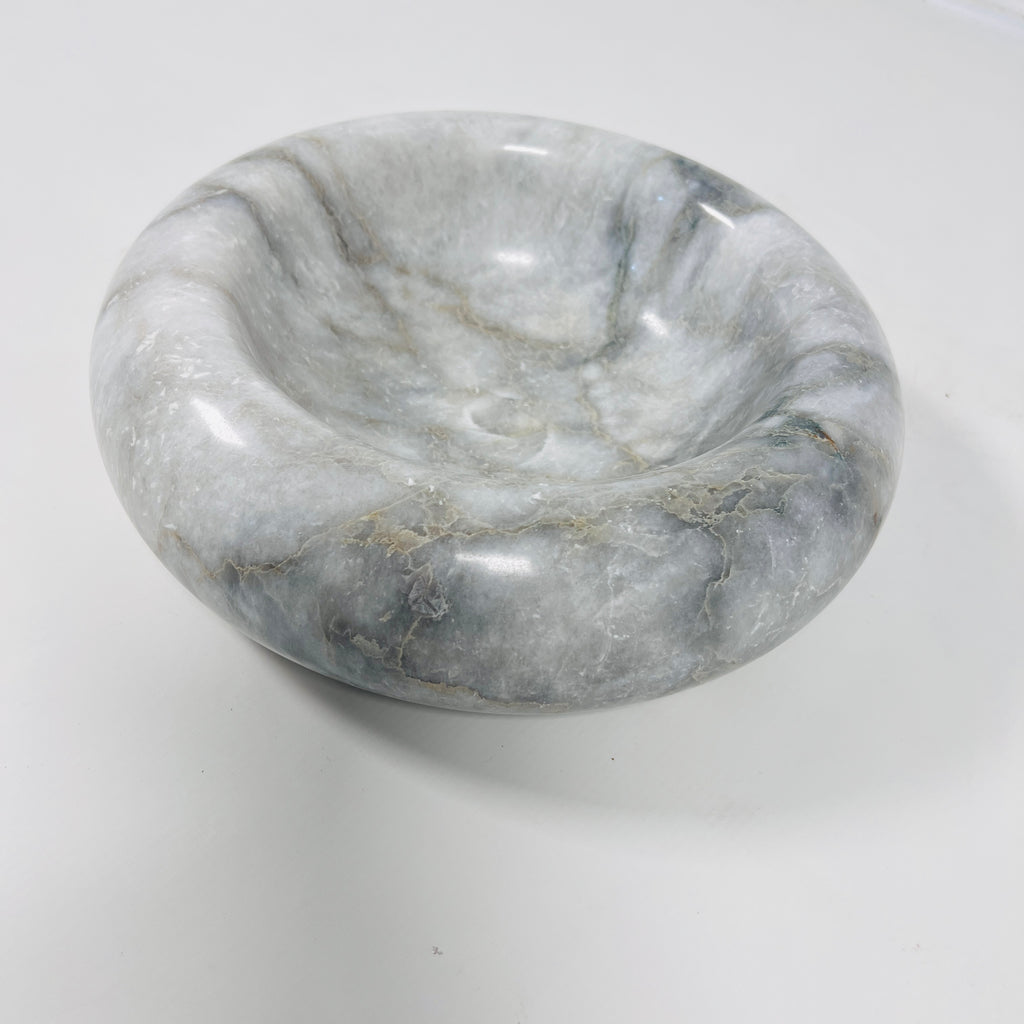 Grey-Streaked Marble Bowl