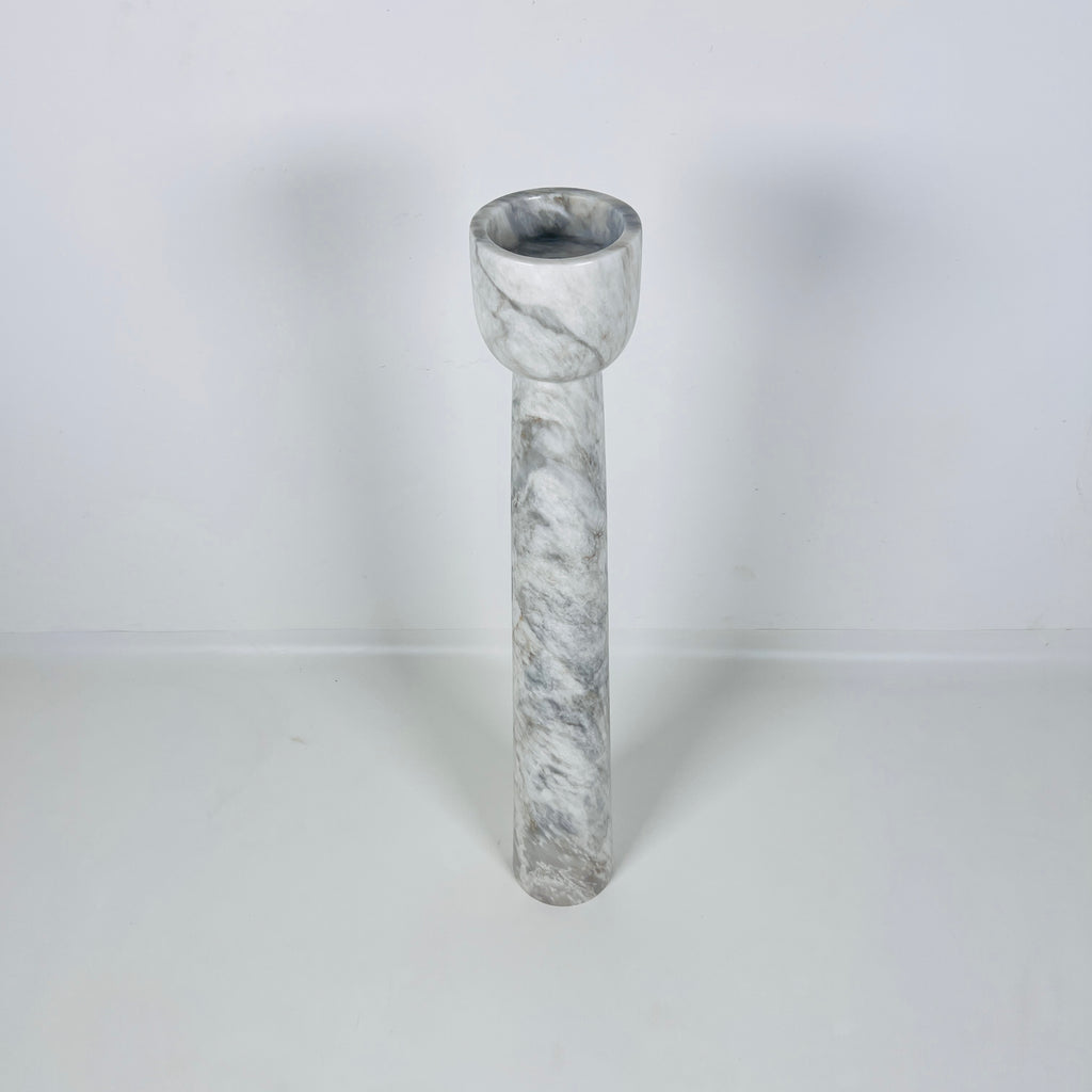 Cup Topped Marble Candle Stand (Large)