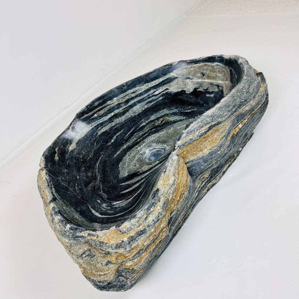 Mustard Brush River Stone Sink