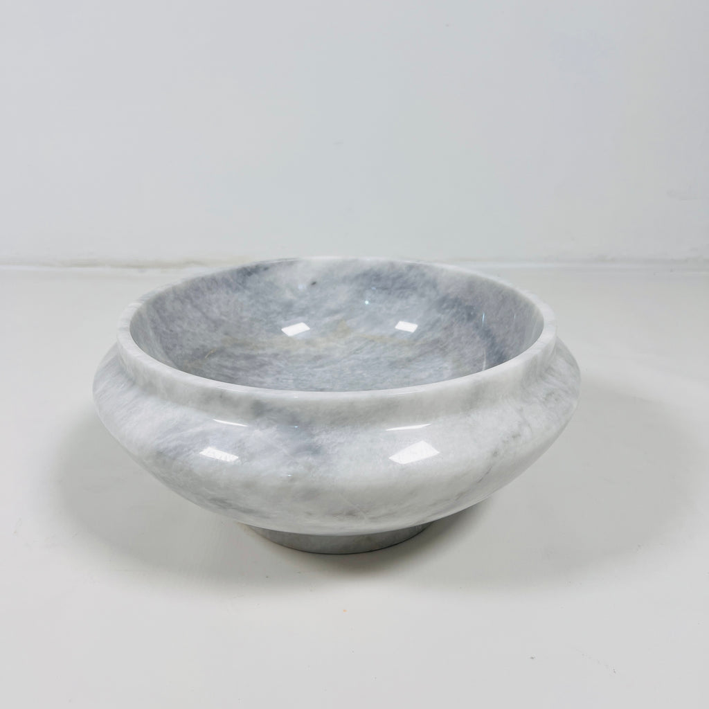 Grey-Streaked Marble Bowl