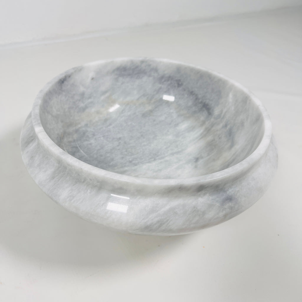 Grey-Streaked Marble Bowl