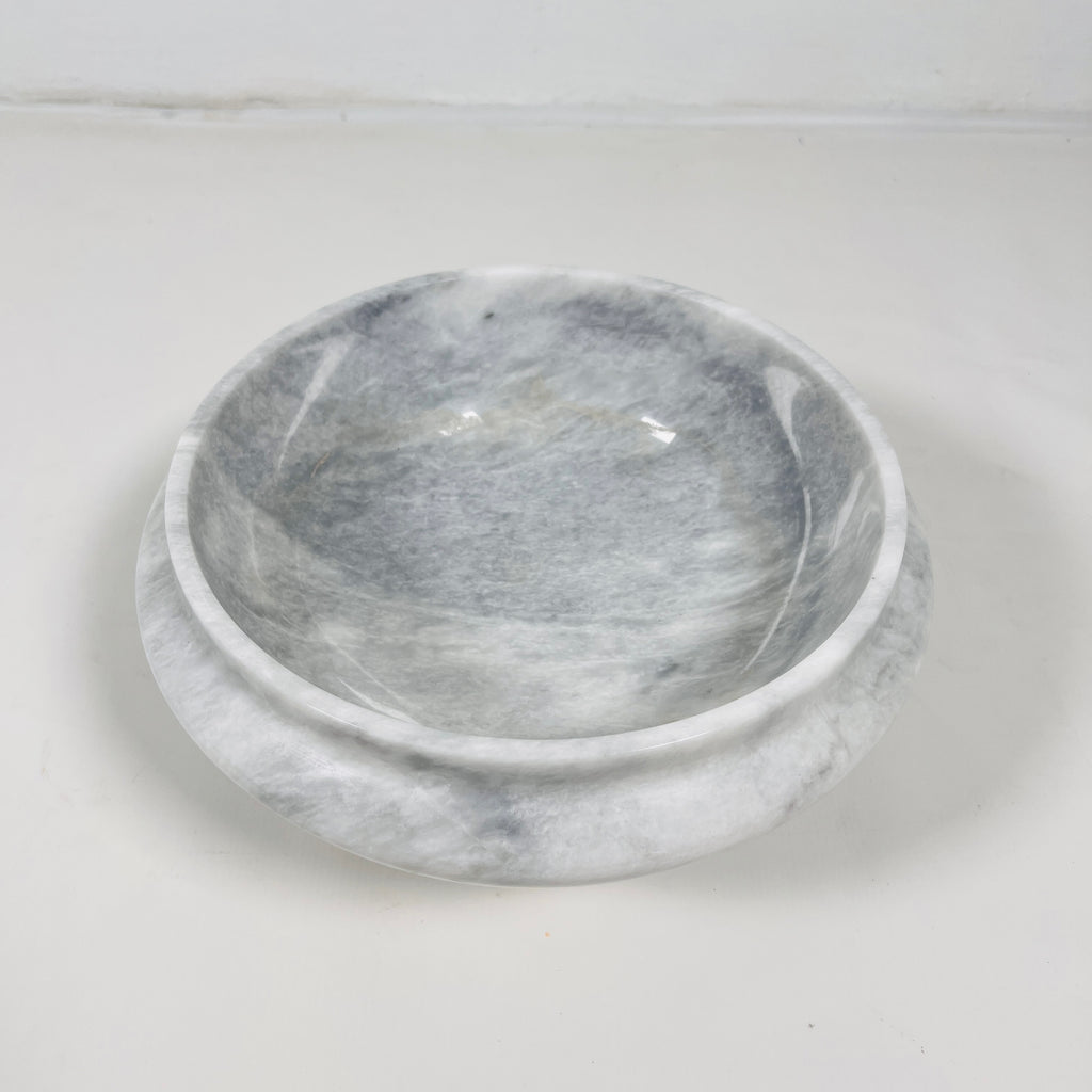 Grey-Streaked Marble Bowl