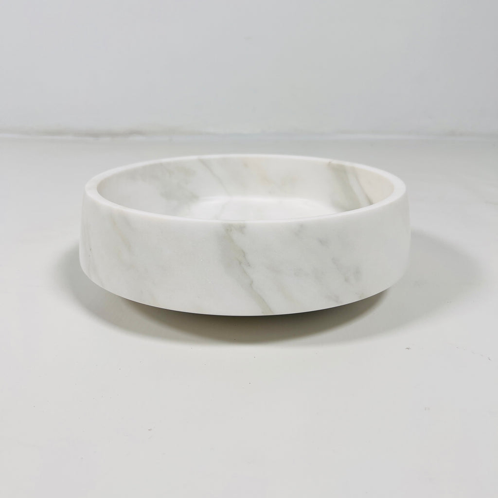 White and Grey Marble Bowl