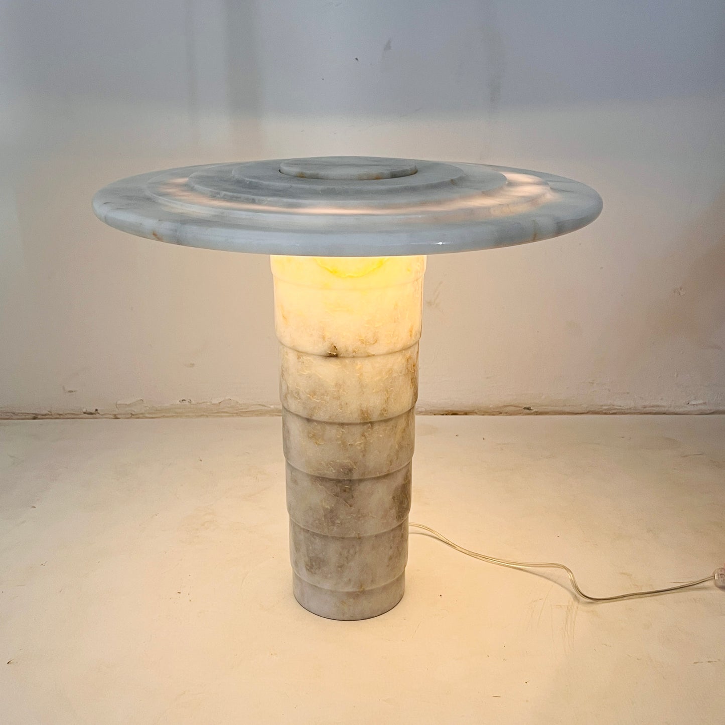 Marked Layers Table Lamp - Cheetah White