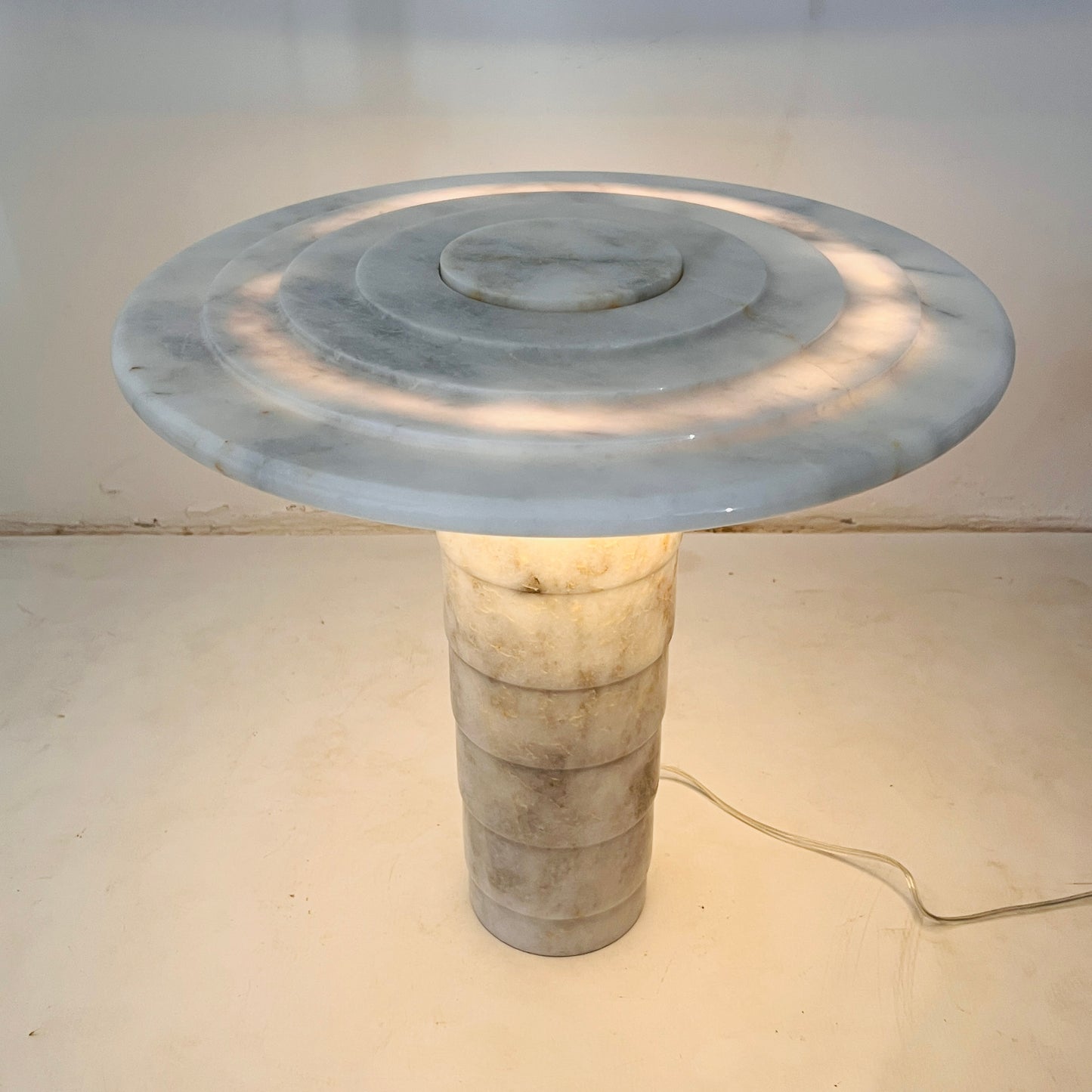 Marked Layers Table Lamp - Cheetah White