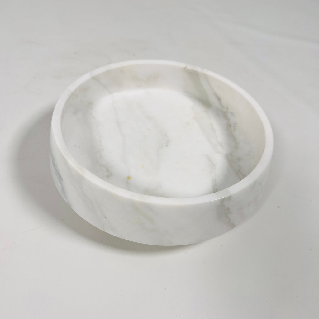 White and Grey Marble Bowl