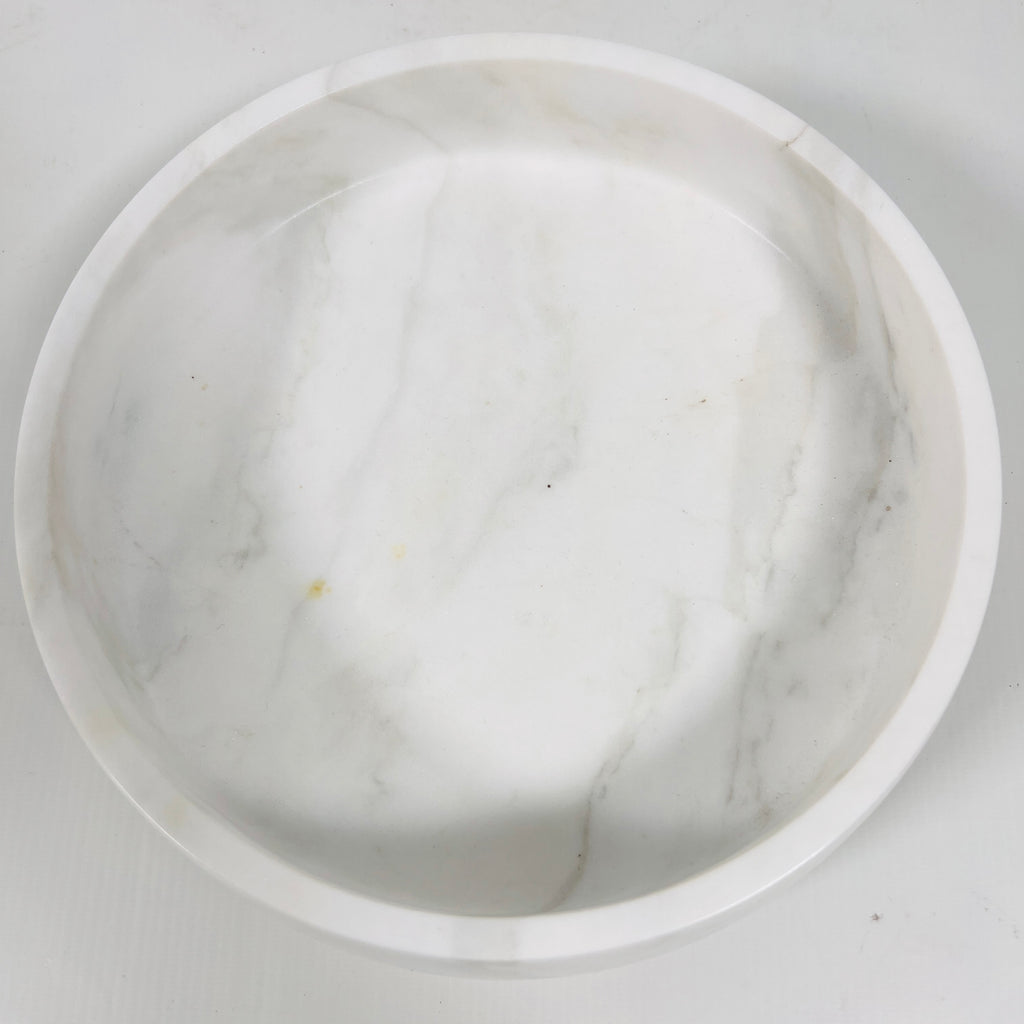 White and Grey Marble Bowl