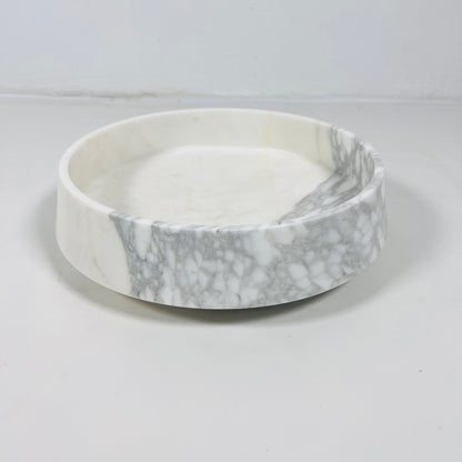 Elysia Marble Bowl - White & Gray