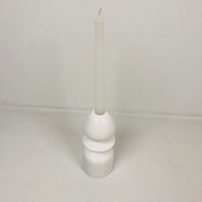 Acorn Candle Stand - White