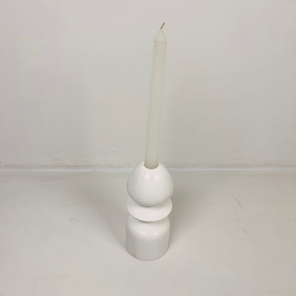 Acorn Candle Stand - White