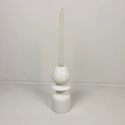 Acorn Candle Stand - White