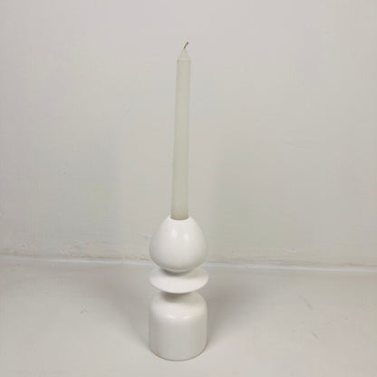 Acorn Candle Stand - White