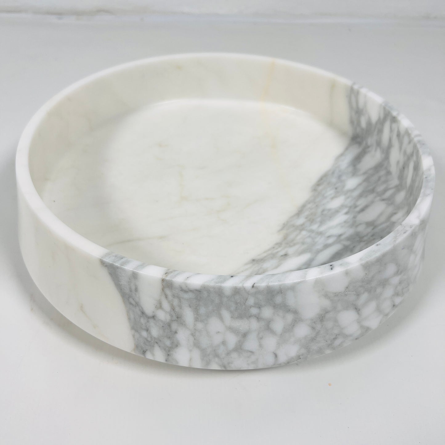 Elysia Marble Bowl - White & Gray