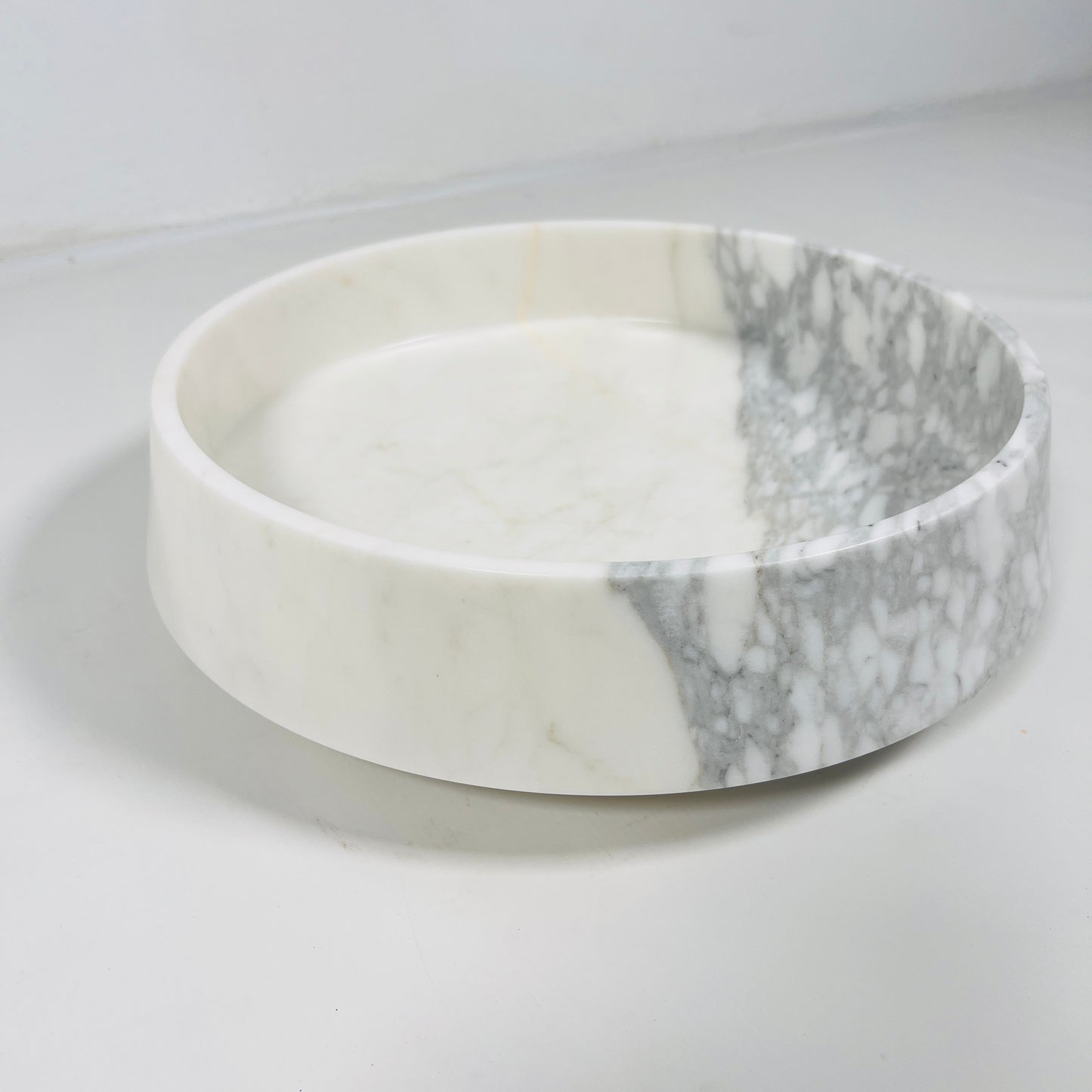 Elysia Marble Bowl - White & Gray