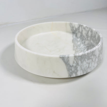 Elysia Marble Bowl - White & Gray