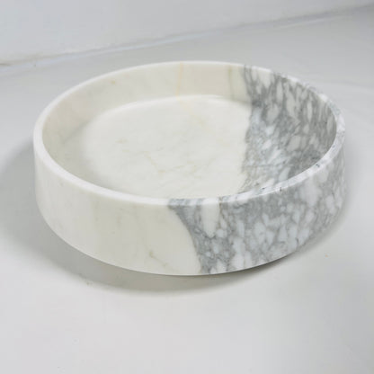 Elysia Marble Bowl - White & Gray