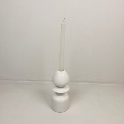 Acorn Candle Stand - White