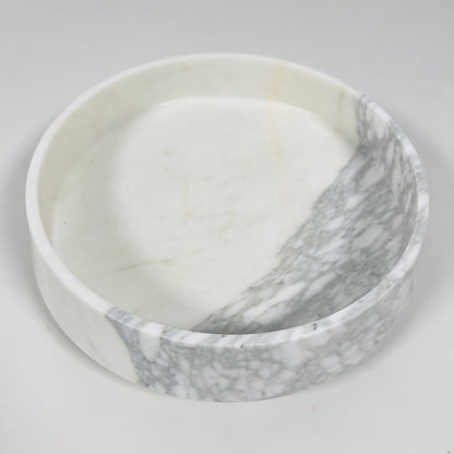 Elysia Marble Bowl - White & Gray