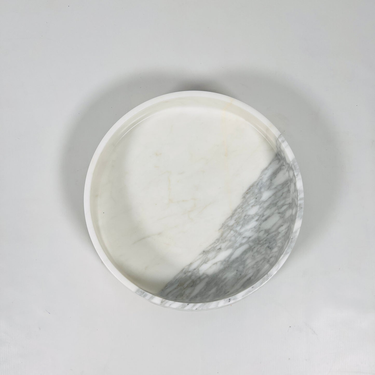Elysia Marble Bowl - White & Gray
