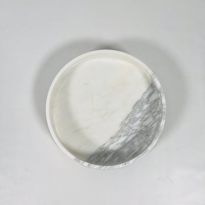 Elysia Marble Bowl - White & Gray