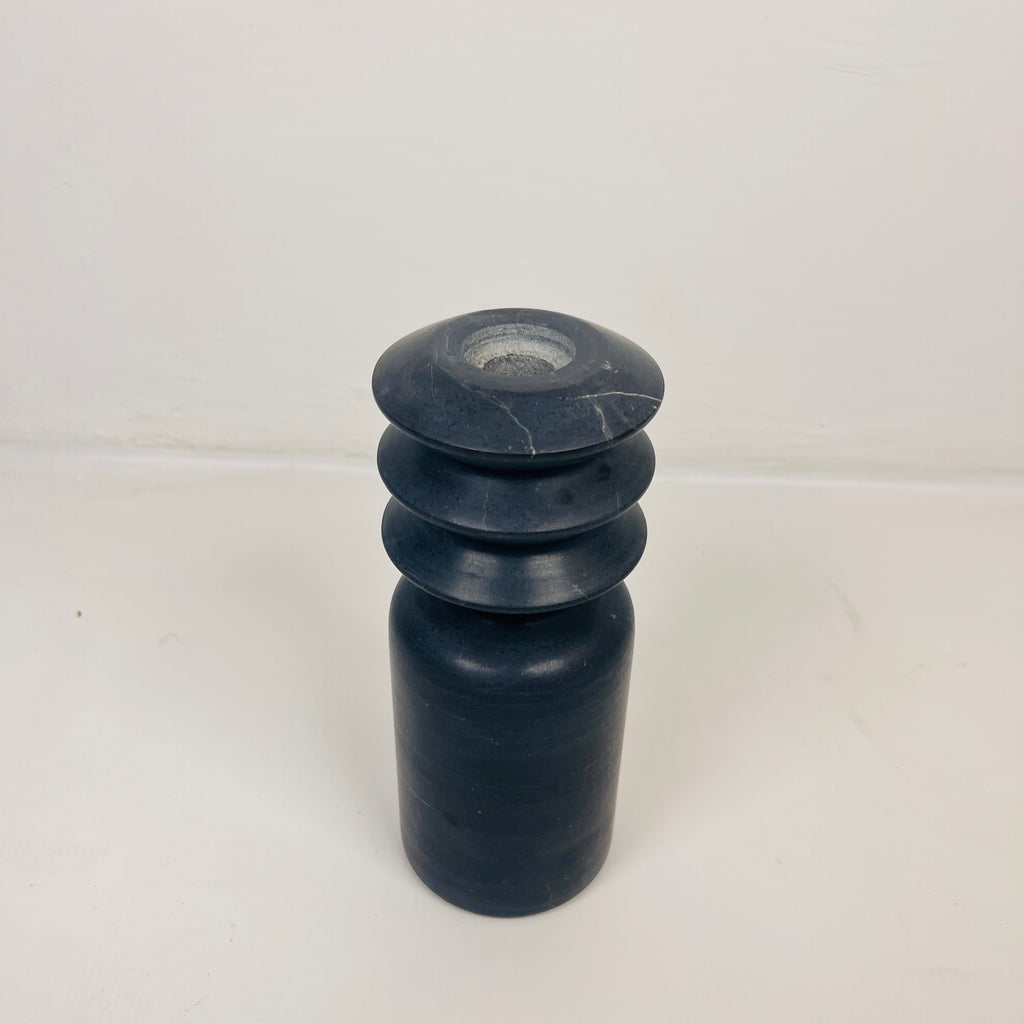 Triple Disc Black Marble Candle Stand