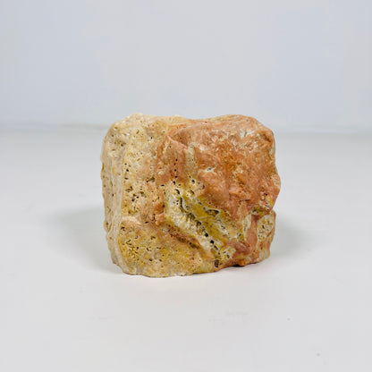 Organic Stone Candle Stand - Travertine