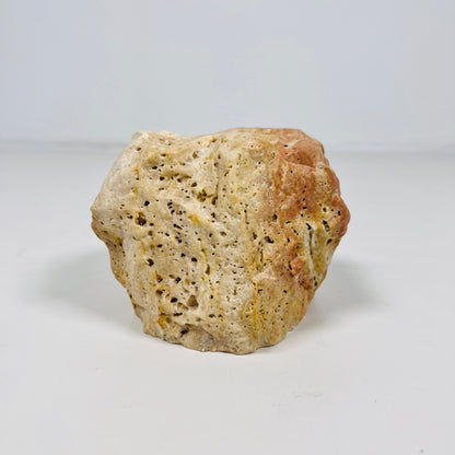 Organic Stone Candle Stand - Travertine