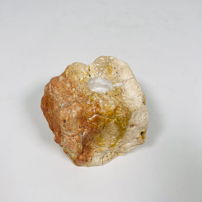 Organic Stone Candle Stand - Travertine