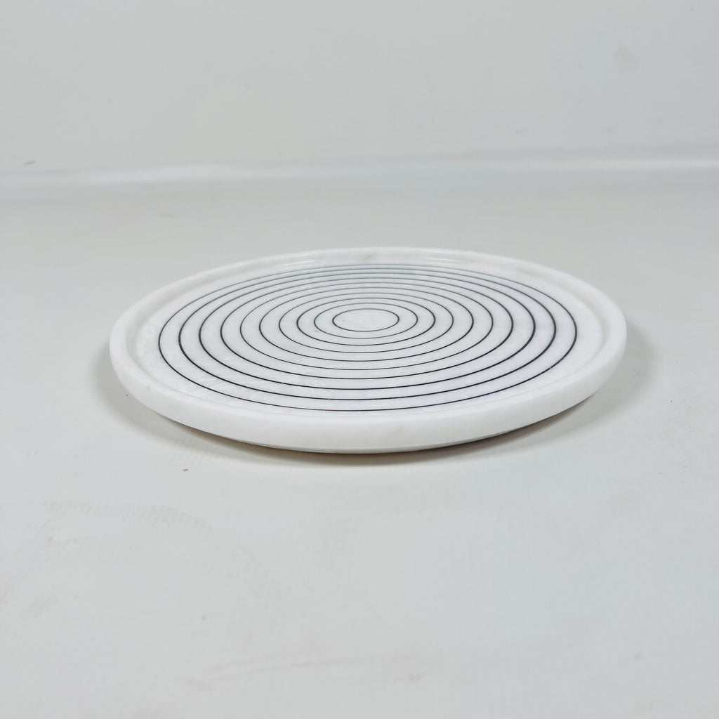 White Pinstripe Plate