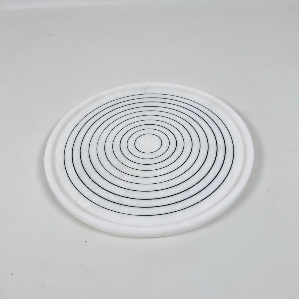 White Pinstripe Plate