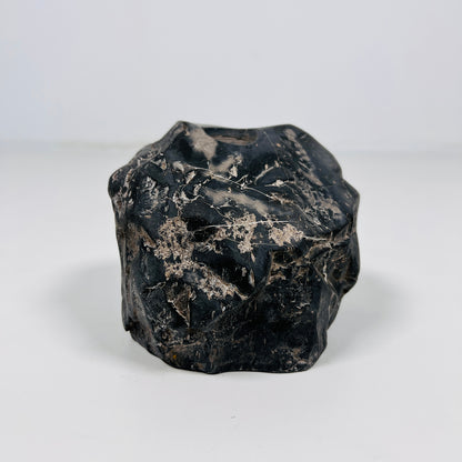 Organic Stone Candle Stand - Black
