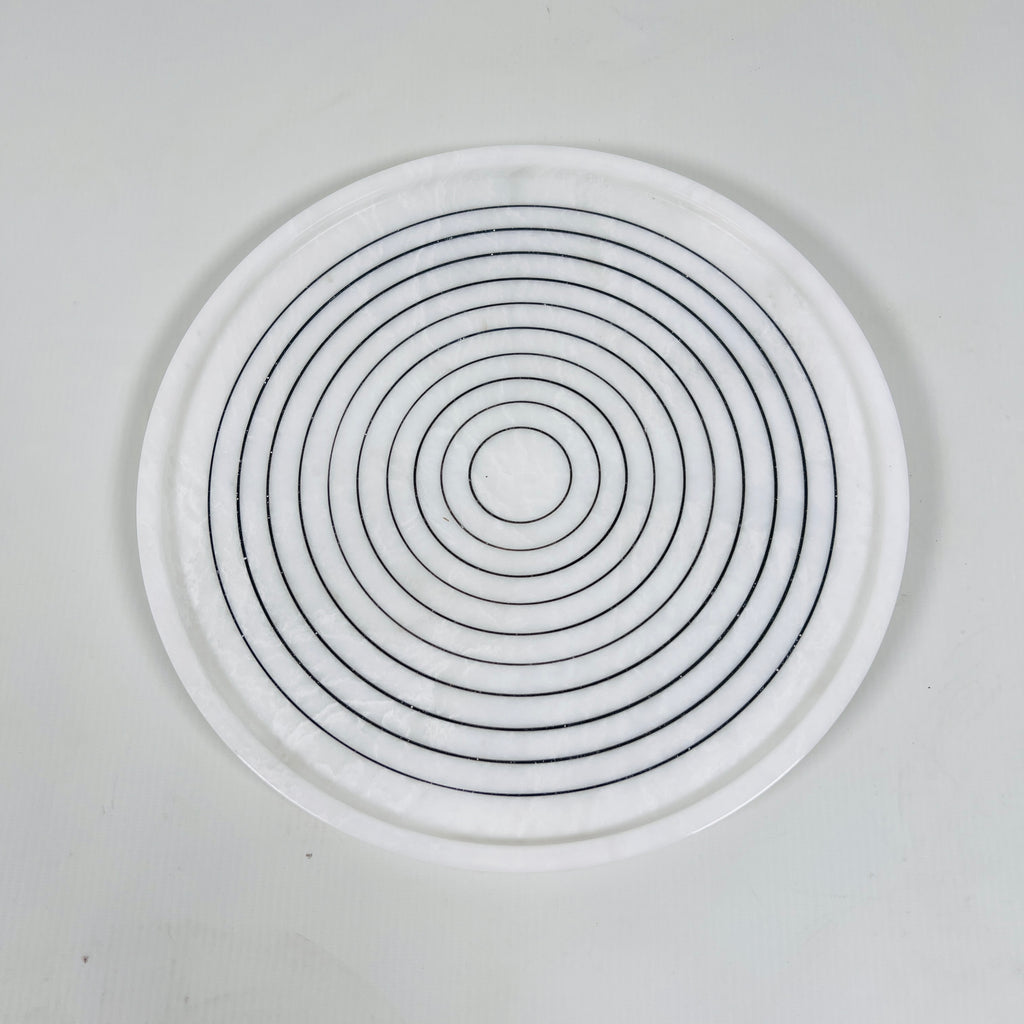 White Pinstripe Plate