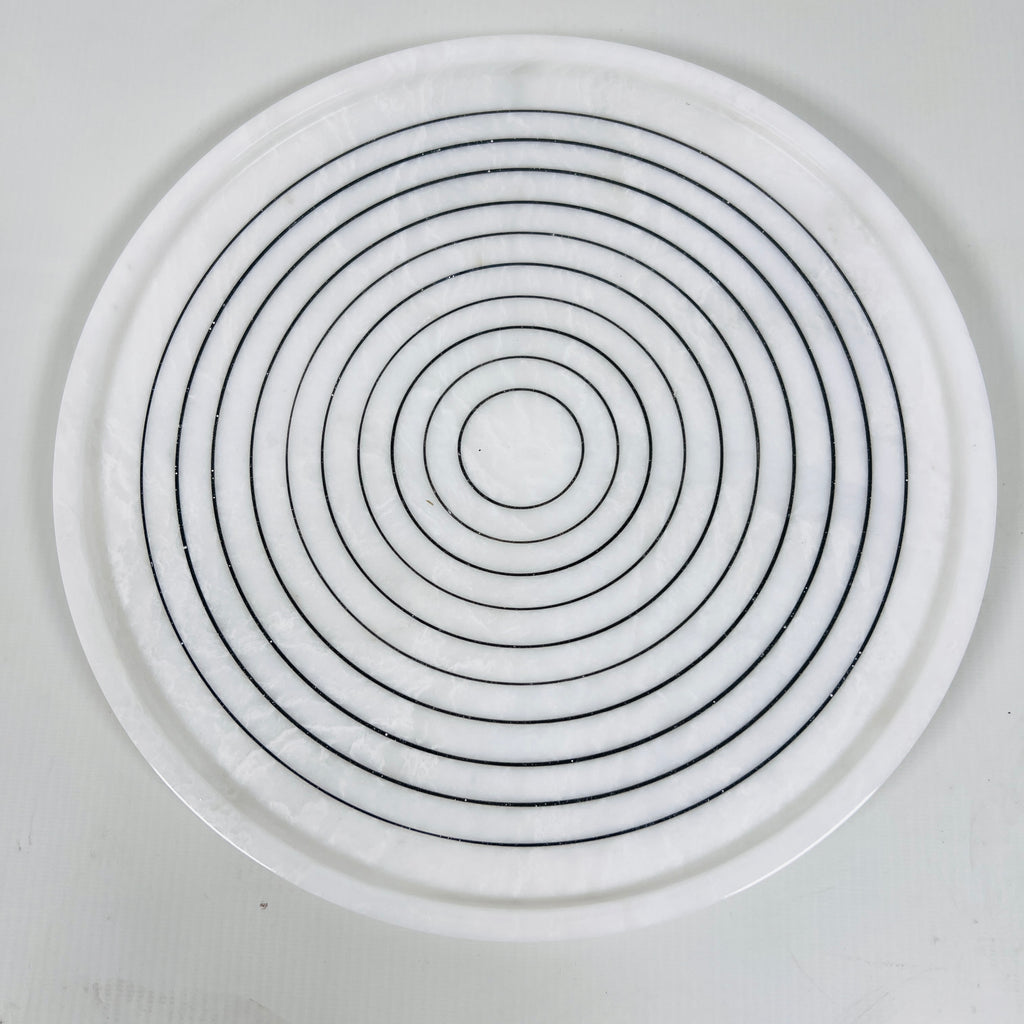 White Pinstripe Plate