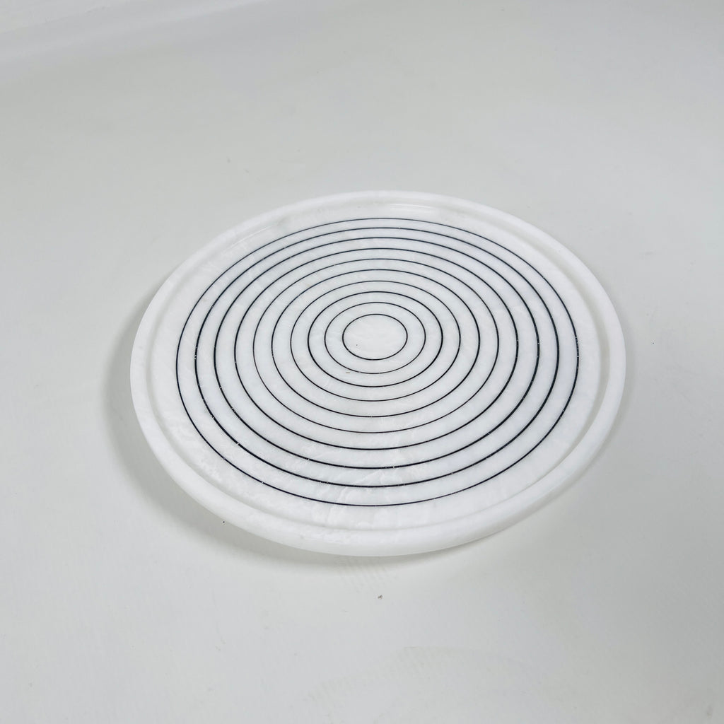 White Pinstripe Plate