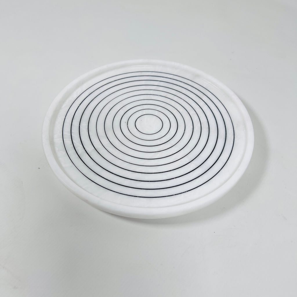 White Pinstripe Plate