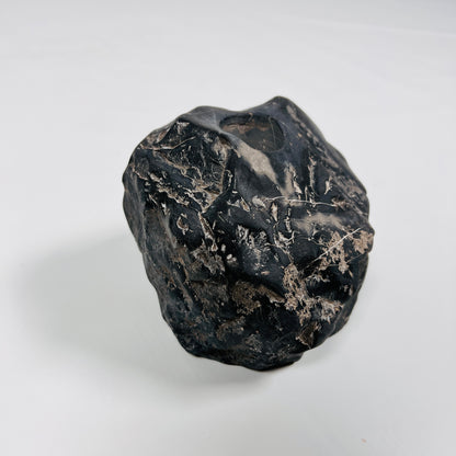 Organic Stone Candle Stand - Black