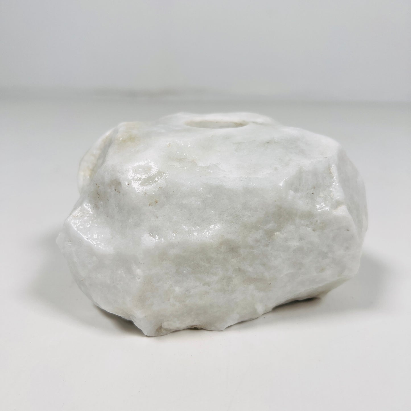 Organic Stone Candle Stand - Gray