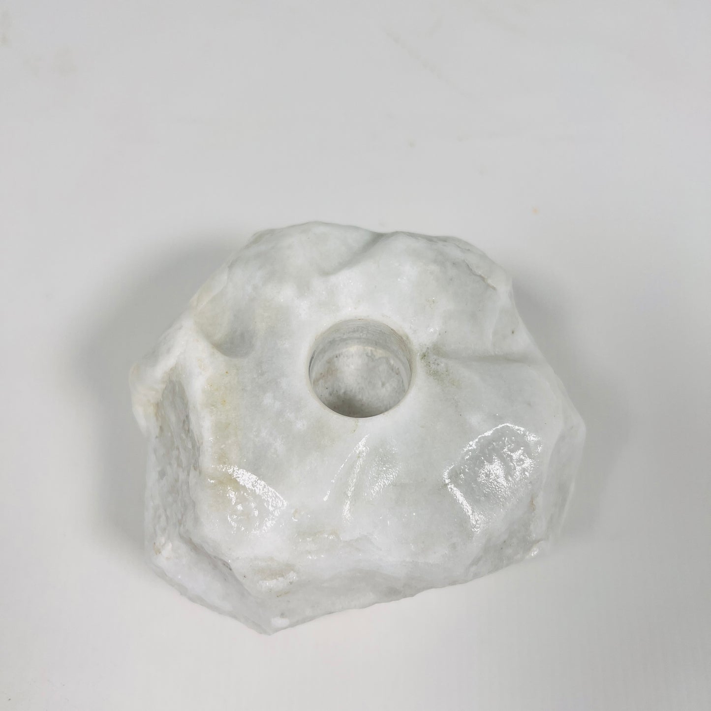 Organic Stone Candle Stand - Gray