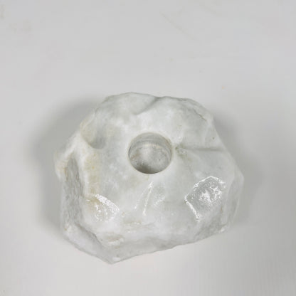 Organic Stone Candle Stand - Gray