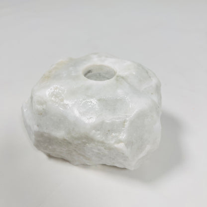 Organic Stone Candle Stand - Gray