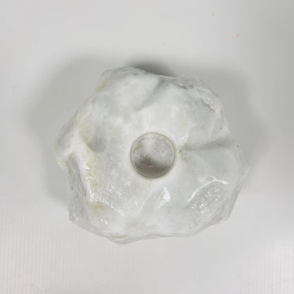 Organic Stone Candle Stand - Gray