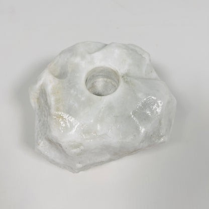 Organic Stone Candle Stand - Gray