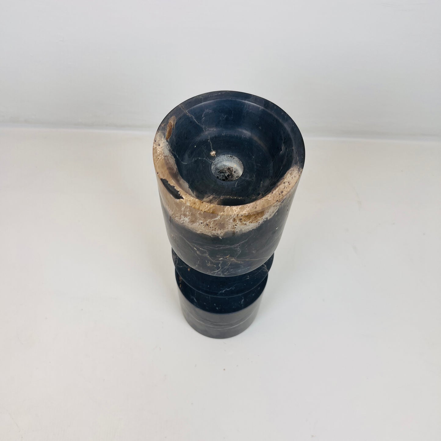 Bulged Disc Candle Stand - Black